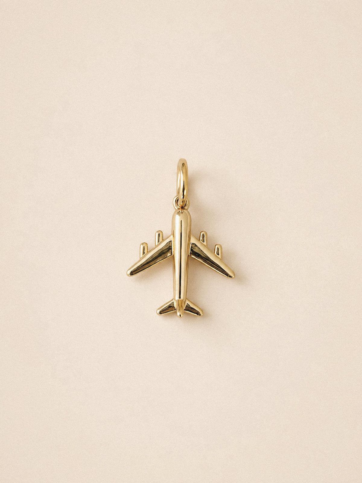 Vliegtuig charm goud