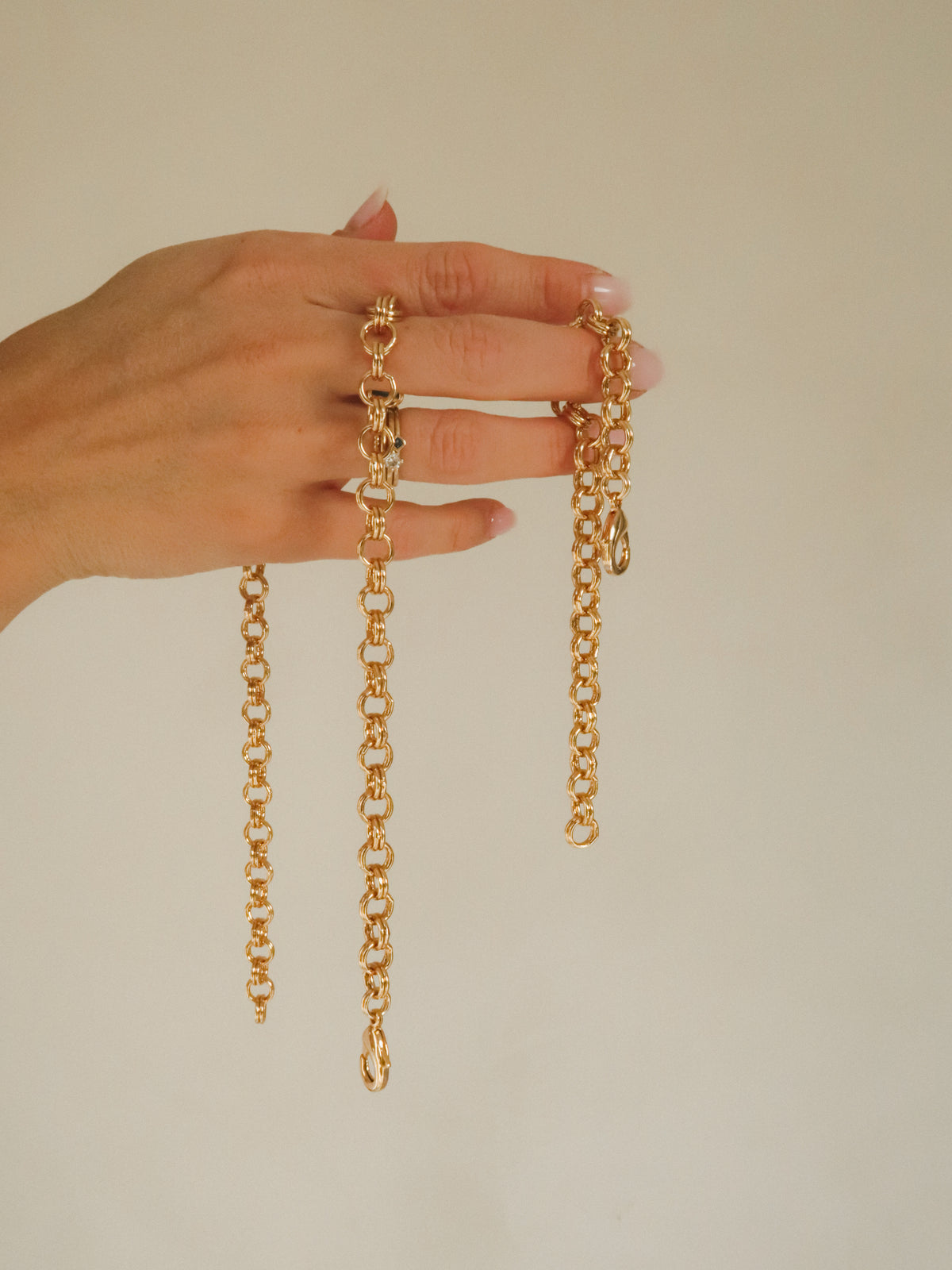 Rolo schakel set – halsketting + armband