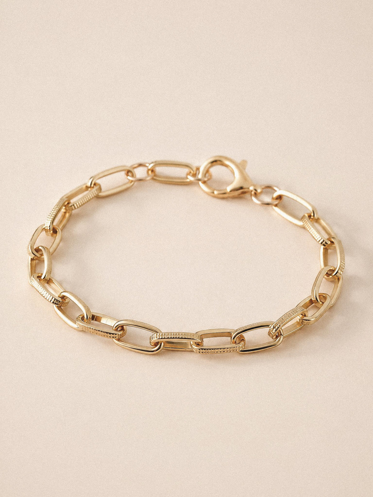 Rolo & textured link set – 2 armbanden