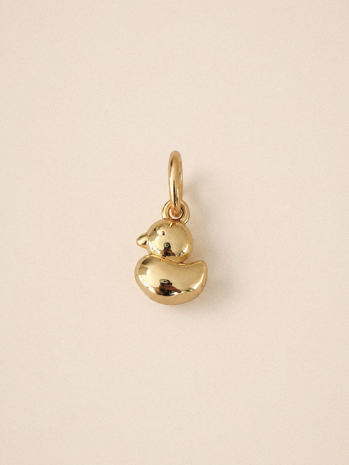 Eendje charm goud