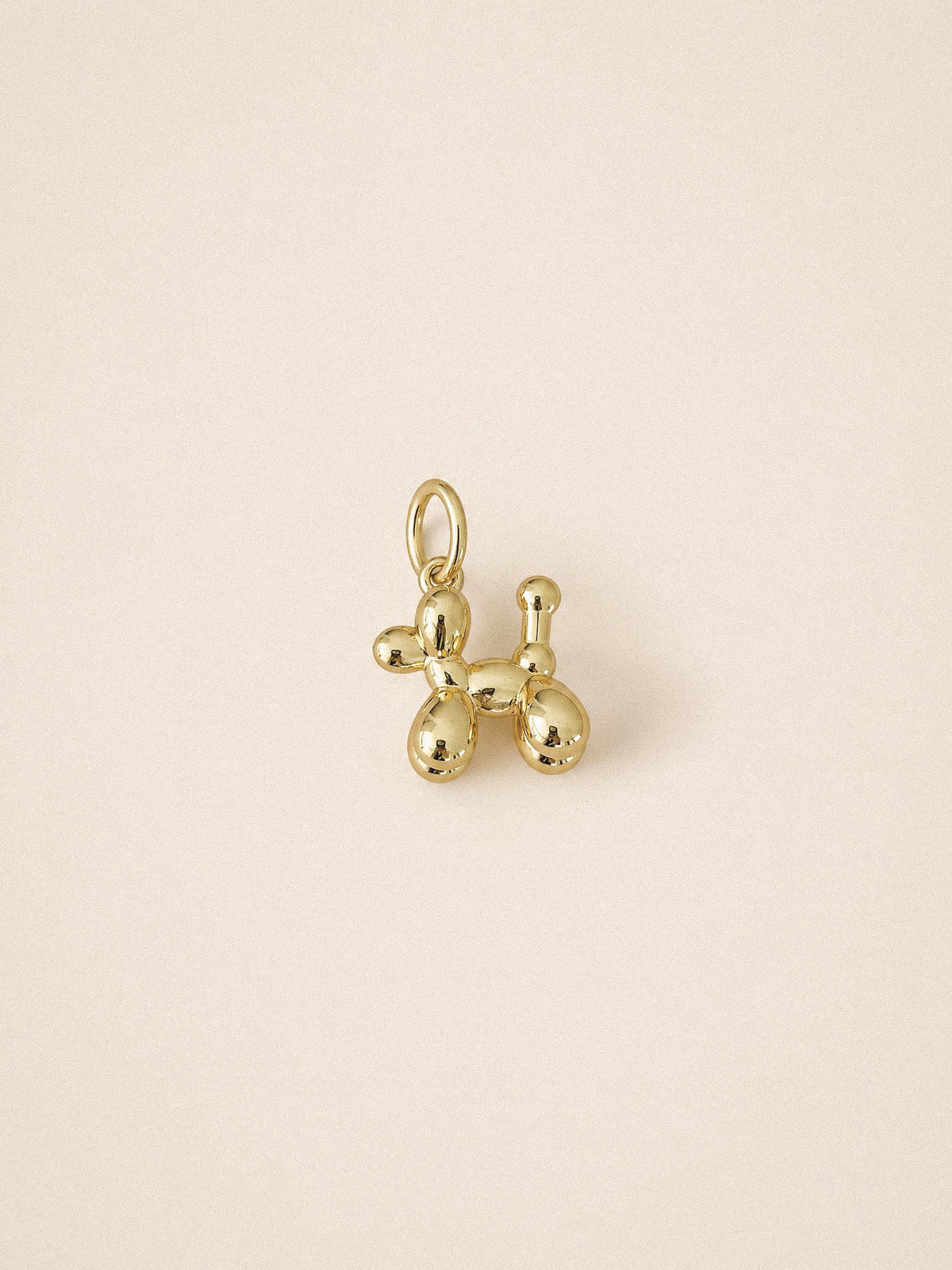 Ballonhondje charm goud