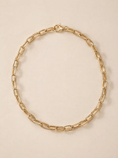 Textured link halsketting