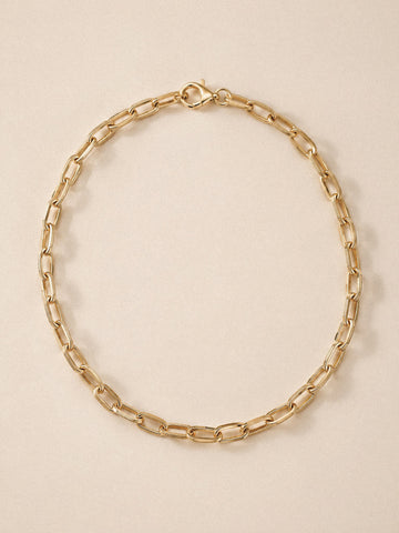 Textured link halsketting